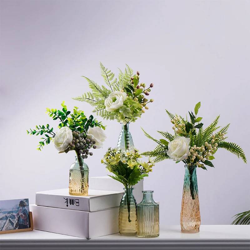 Скандинавская простая креативная домашняя стеклянная ваза в стиле ретро