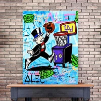 modular poster graffiti modern canvas alec monopoly hd printed wall art cash picture money painting home decor frame living room