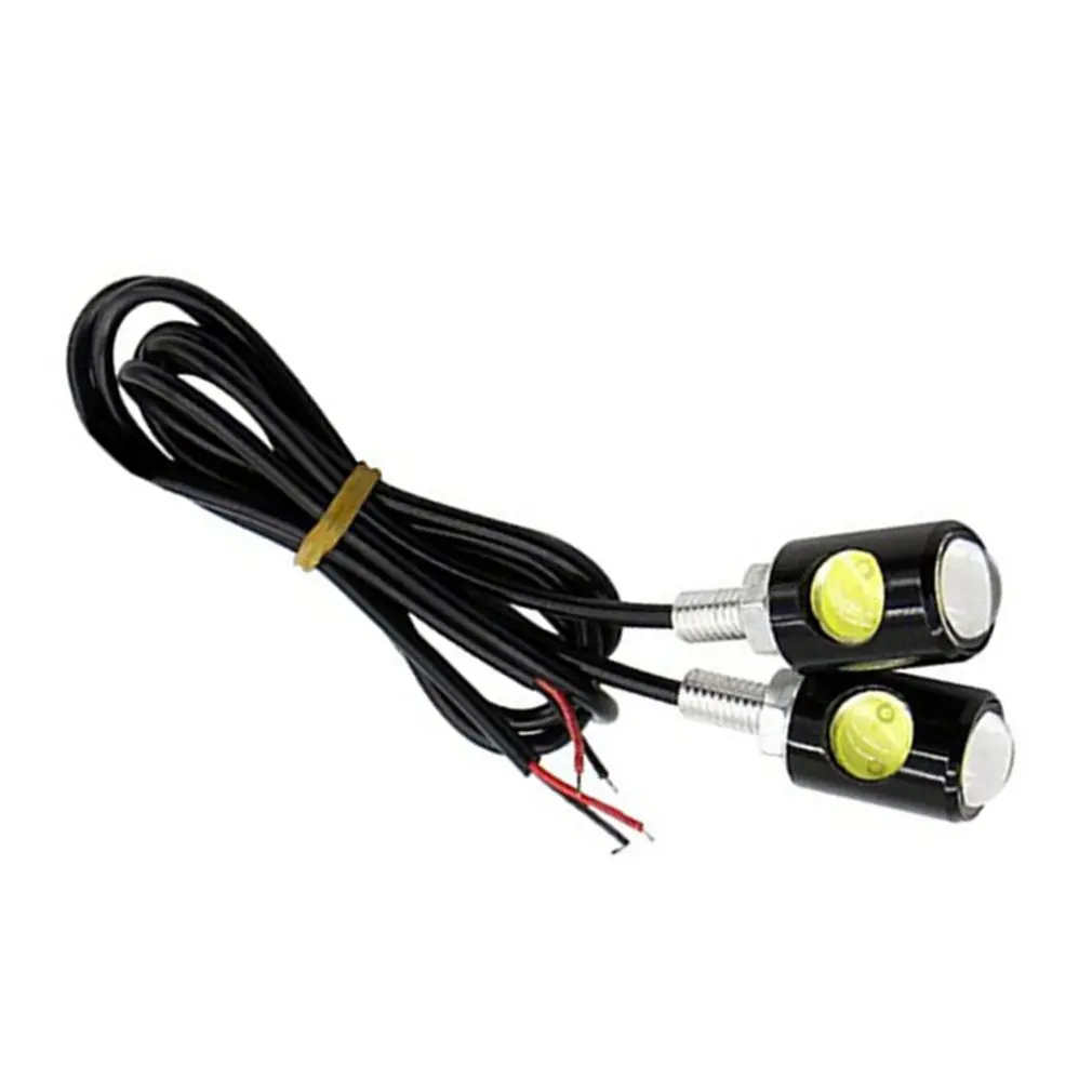 

Motorcycle Modified License Plate Light Counterattack Daytime Running Light High Power 2LED Hawkeye Light 3W