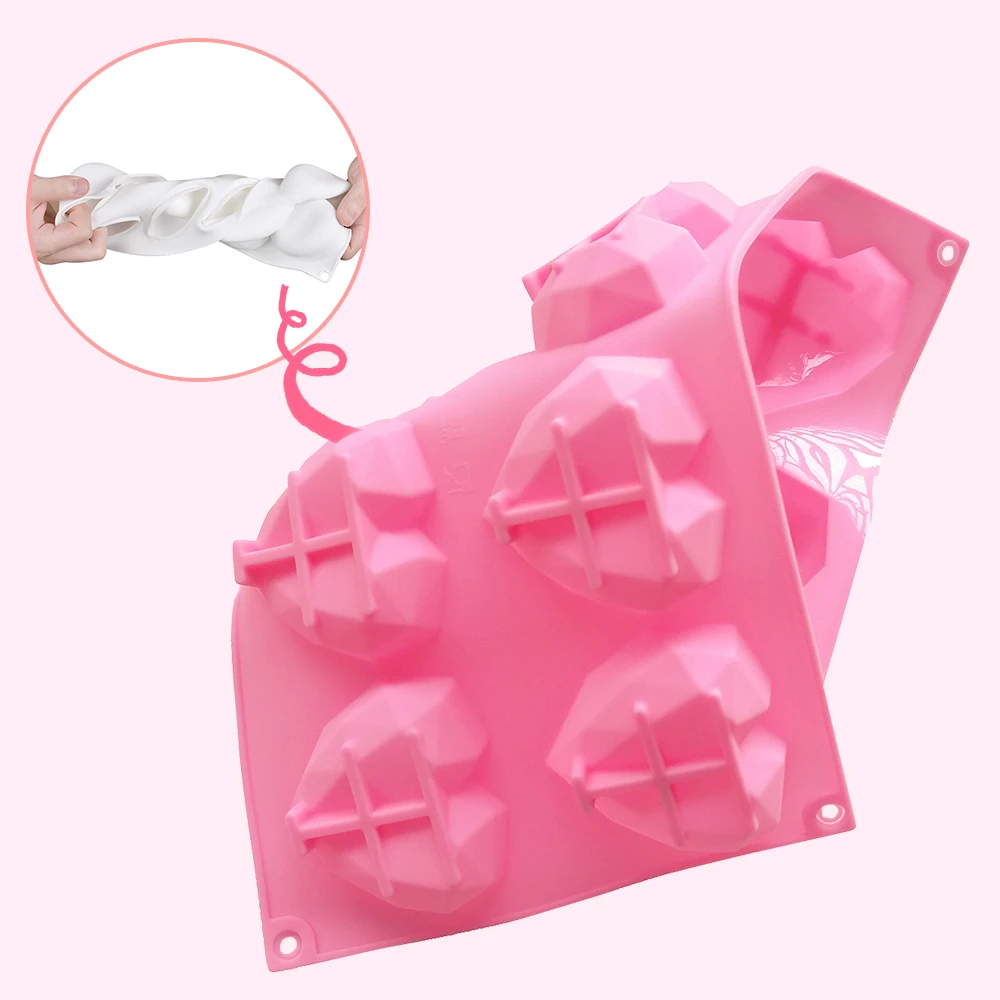 Homatter Cake Mold Silicone Baking Mould 3D Heart Shape DIY Handmade Chocolate Cookie Kitchen Bakeware | Дом и сад