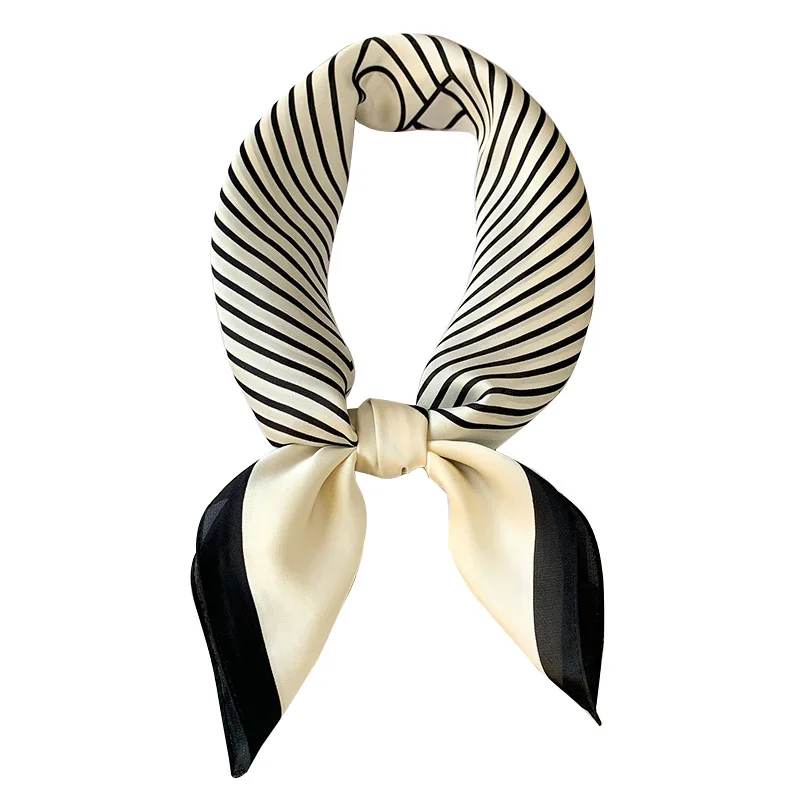 

2020 luxury winter fashion headcloth popular stripe Print Beach towel summer Sunscreen silk Scarf lady new style seaside Scarves