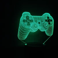 game fans console handle dropship multi color battery operated for desk led night light hologram 3d lamp pretty reward