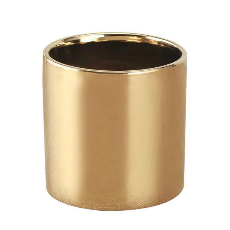 

Brushed Brass Vase Metal Planter Gilt Gold Vases Home Decoration Accessories Modern Wedding Gift Flower Vase Dropshipping 2021