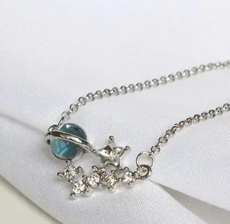 silver star Timlee B017 Новинка оригинальность Звездная планета Вселенная стразы браслеты из сплава Модные аксессуары - Окраска металла: silver star