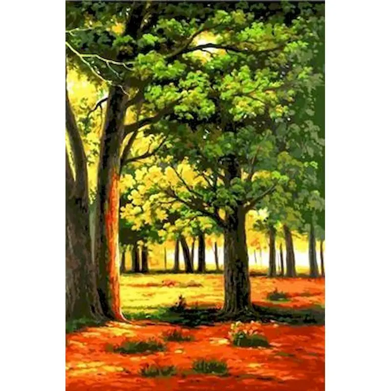 

GATYZTORY Painting By Numbers Green Tree Landscape Oil Picture Acrylic Paint Drawing On Canvas Modern Home Living Room Artcraft