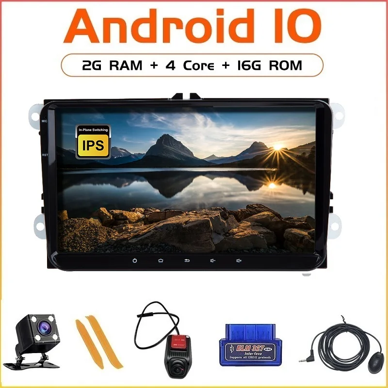Автомобильный мультимедийный плеер ZLTOOPAI 9 дюймов на Android 10 с GPS для