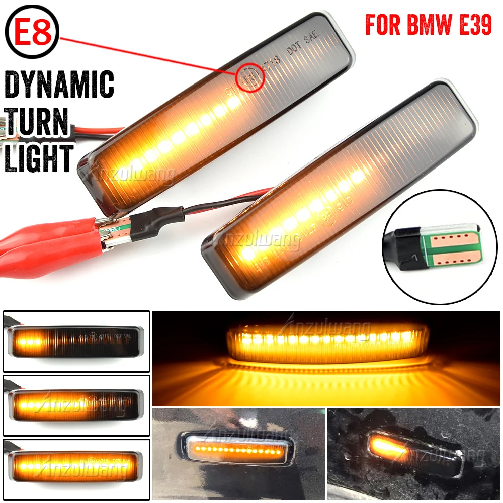 

2pcs Dynamic Led Turn Signal Side Marker Lights Flowing Sequential Blinker Light For Bmw 5 Series 5er E39 Mod. Bj. 12/95 - 6/03