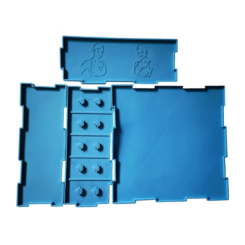 

Q0KE 1 Set Bra Organizer Epoxy Resin Mold Underwear Brassiere Storage Box Silicone Mould DIY Crafts Casting Tool