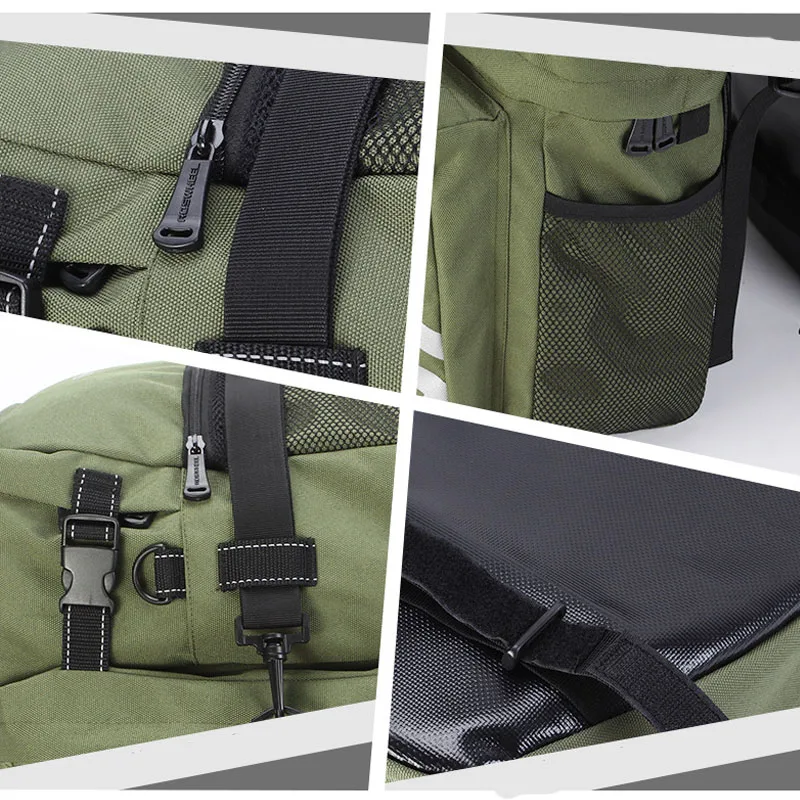 

RAPIDLY Bicycle Bike Bags High Capacity 37L MTB Road Bike Rack Bag 3 in 1 Multifunction Bicycle Pannier Rear Seat Trunk Bag