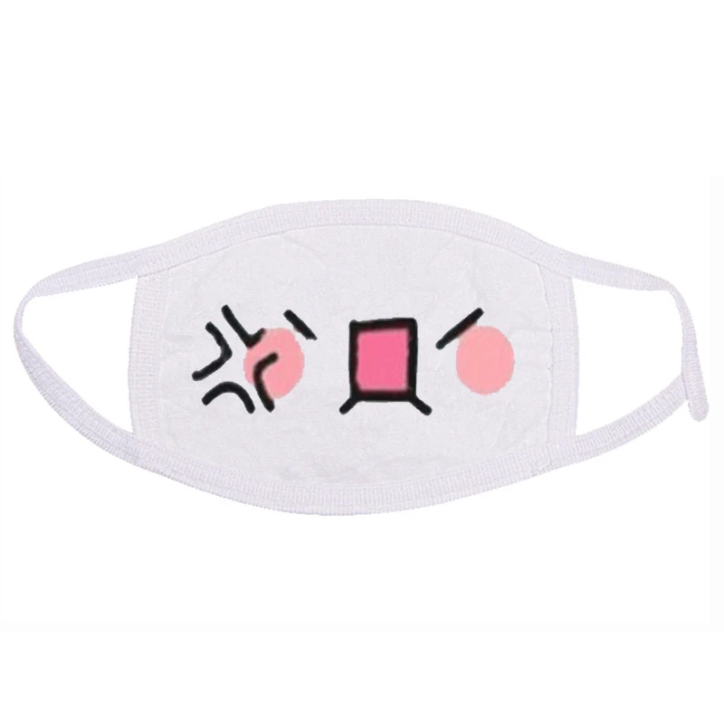 Простая хлопковая Пылезащитная маска с мультипликационным выражением маффли