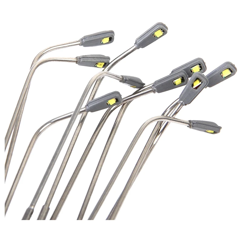 10 pcs Model LED Street Lamp Lighting Single Head Train Layout Landscape 1: 100 | Building Kits
