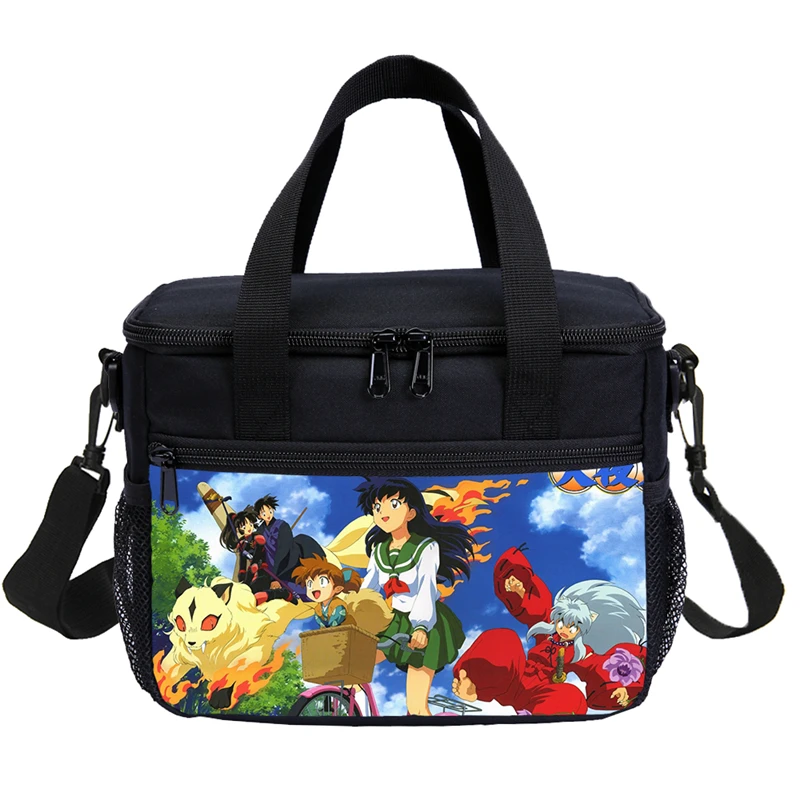 Малый мешок обеда для мальчиков и девочек модный мультяшный аниме Inuyasha 3D печать