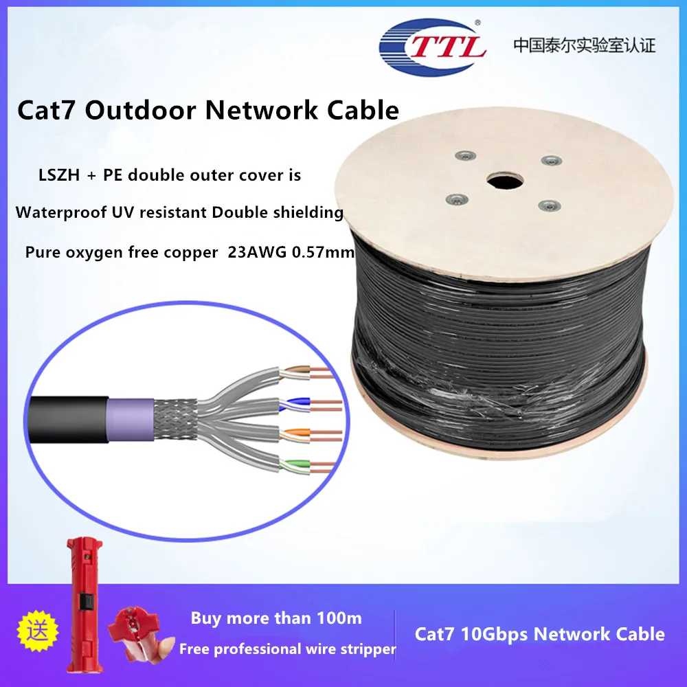 Сетевой кабель 5 м 10 20 30 Cat7 10G SFTP двойной экран для помещений и улицы