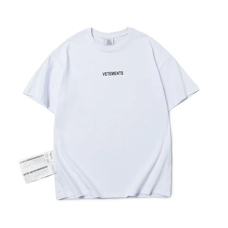

2021VETEMENTS Wittemeng simple letter printing short T male summer short-sleeved T-shirt female hip-hop tee t shirt