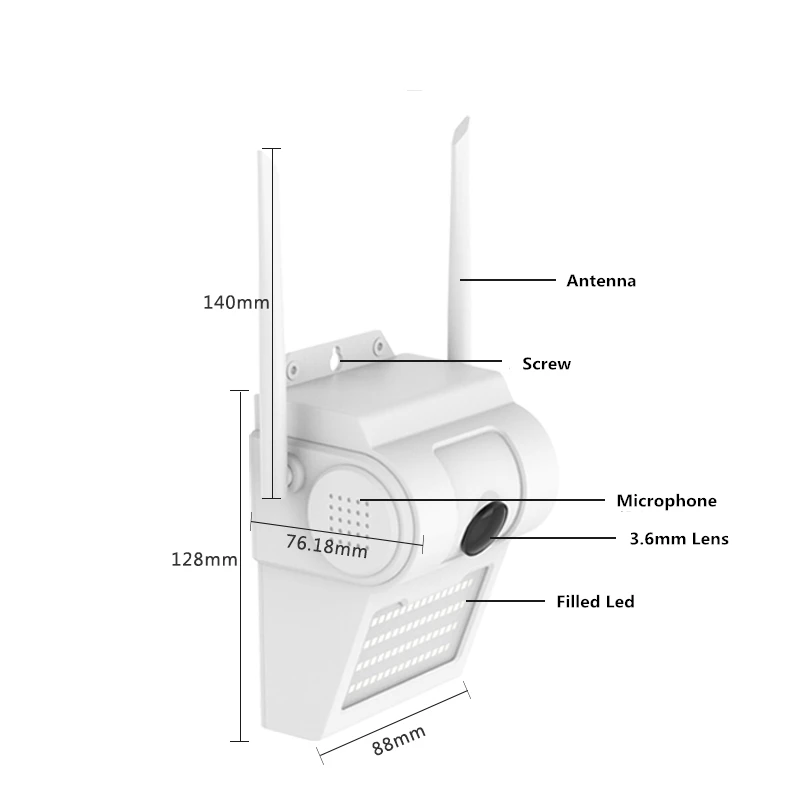 IP-камера видеонаблюдения 2 Мп Wi-Fi 1080P два канала | Безопасность и защита