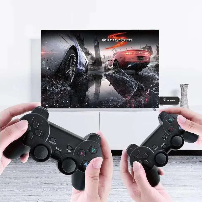 

Беспроводные видеоигровые консоли 4K HD, 10000 игр, Классические игровые Ретро геймпады, ТВ, контроллер для всей семьи, геймеры для PS1 GBA Consolas