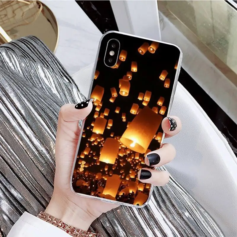 

YNDFCNB sky lantern Phone Case For iPhone X XS MAX 6 6s 7 7plus 8 8Plus 5 5S se 2020 XR 12 11 pro max case