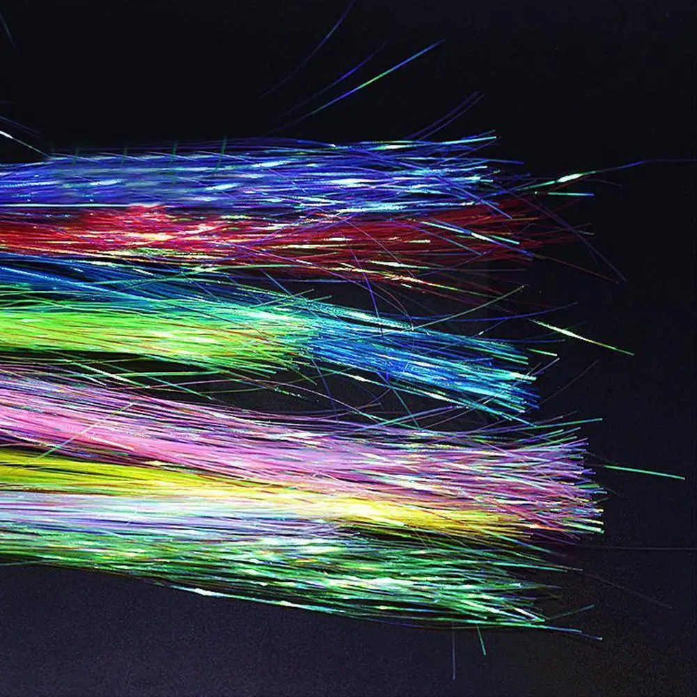 

8 Colors Assorted Fibre Long Synthetic Kinky Hair Fiber Fly Tying Materials For Clouser Minnow Fishes Fishing Q9s4