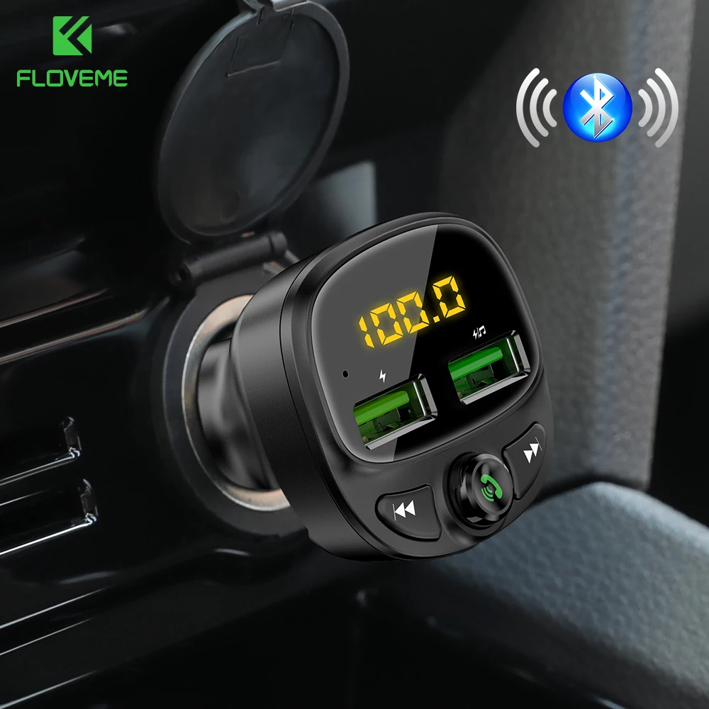 Автомобильное зарядное устройство FLOVEME 3.4A с Bluetooth мобильный телефон USB FM