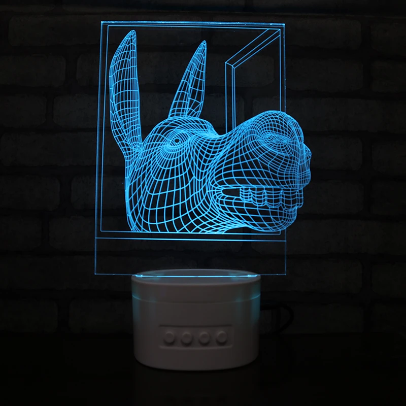 3D светильник динамик с Bluetooth СВЕТОДИОДНЫЙ Ночник для детей Usb лампа на батарейках