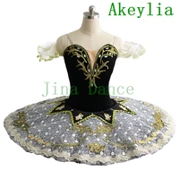 black gold professional ballet tutu dress for girls ballerina pancake tutu dress child ballet costumes adult performance tutus