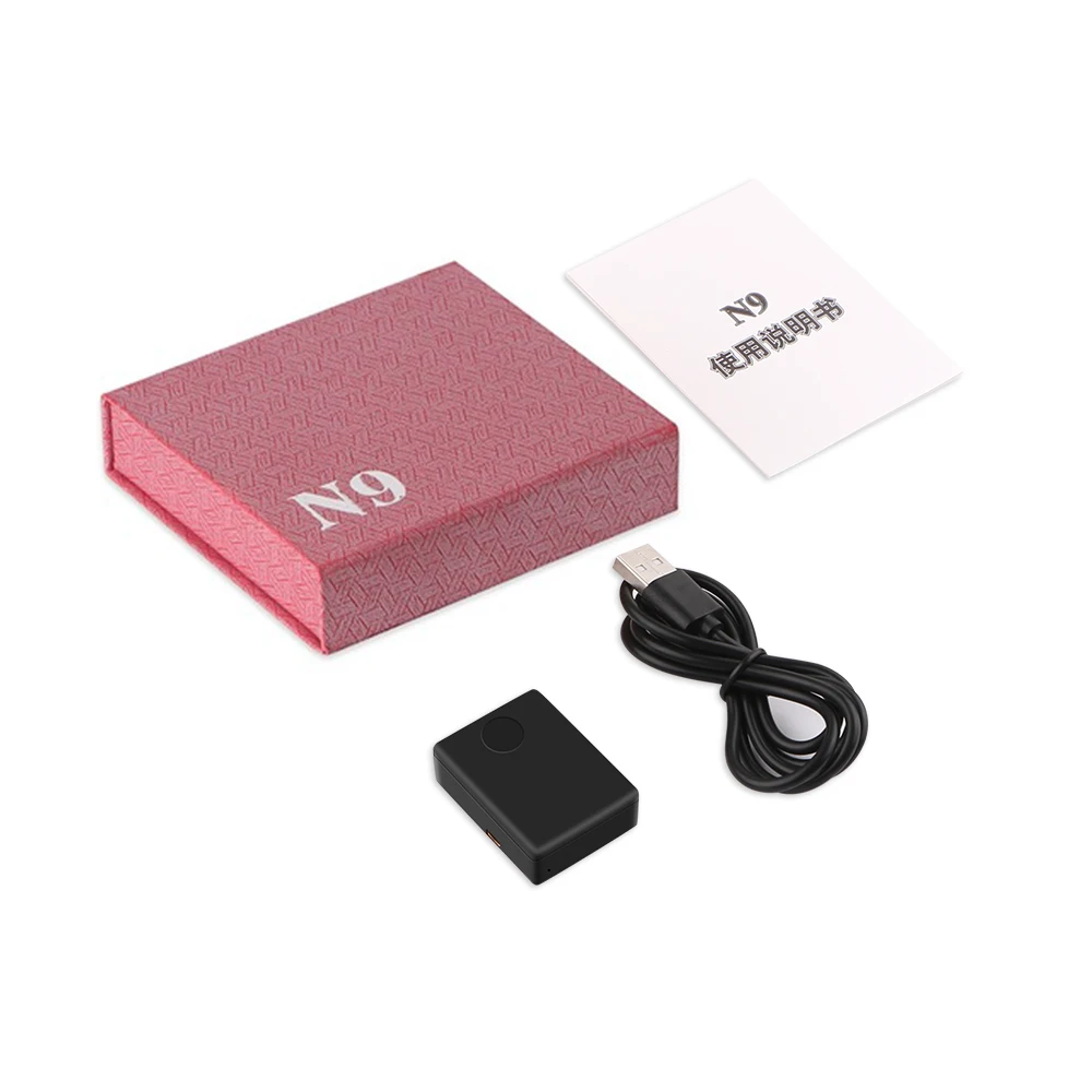 N9 GSM подслушивающее устройство в акустической сигнализации мини GSM шпионский монитор система голосового наблюдения четырехдиапазонная 2 микрофона 12-15 дней в режиме ожидания - Цвет: With Box No Charger