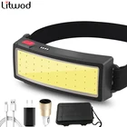 Новый светодиодный Ной фары, портативная фара COB со встроенным аккумулятором, фонарик с USB-зарядкой, фонарик для кемпинга