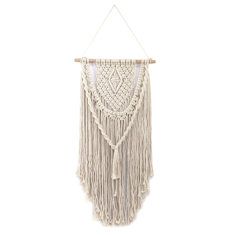 

Macrame Wall Hanging Boho Home Chic Bohemian Geometric Woven Art Decor for Beautiful Apartment Dorm Bedroom Decoration