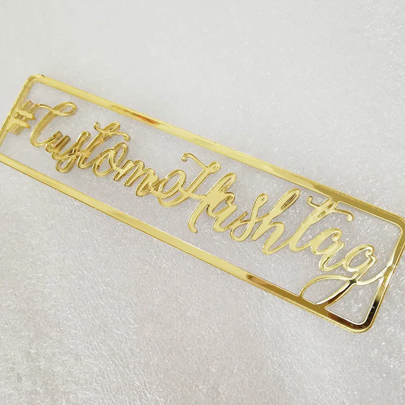 Изготовленный на заказ вырезной знак для хэштега персонализированный лазерная