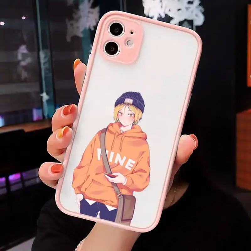 

Kenma Kozume of Haikyuu Phone Cases matte transparent For Pink iPhone 7 8 x xs xr 11 12 pro plus max mini Clear Funda