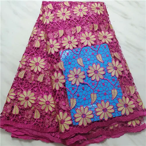 

Newcoming african guipure lace fabric fashion style good quality african water soluble lace fabric for women party F16SE028