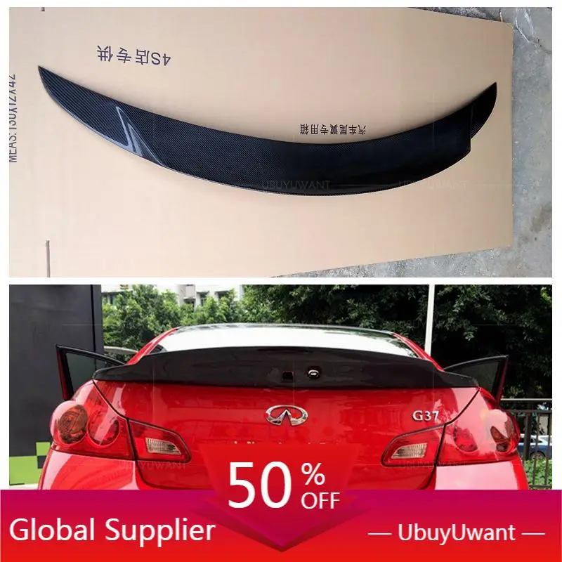 

Задний спойлер из углеродного волокна для Infiniti G37 4 Door Sedan 2009 - 2013 G25 2011-2013, задний спойлер, багажник, крыло багажника, автомобильные аксессуары