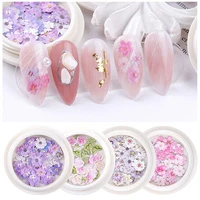 nail art color mixed flower wood pulp piece small daisy rose fresh pastoral nail dried flower patch diy nail art decoration