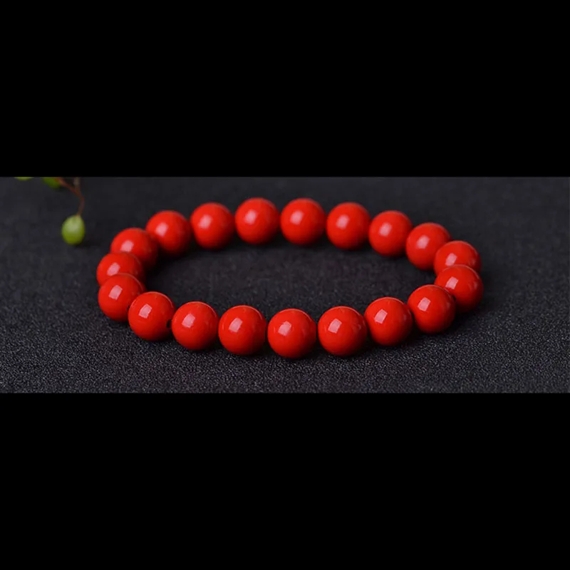 STENYA Гладкие бусины красного цвета эластичный шнур браслеты драгоценное