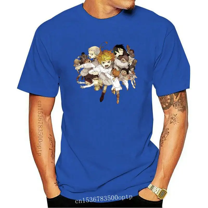 

New The Promised Neverland T Shirt Men's Cotton Funny T-Shirt O Neck Emma Norman Ray Anime Tees Short Sleeve Clothes Harajuku