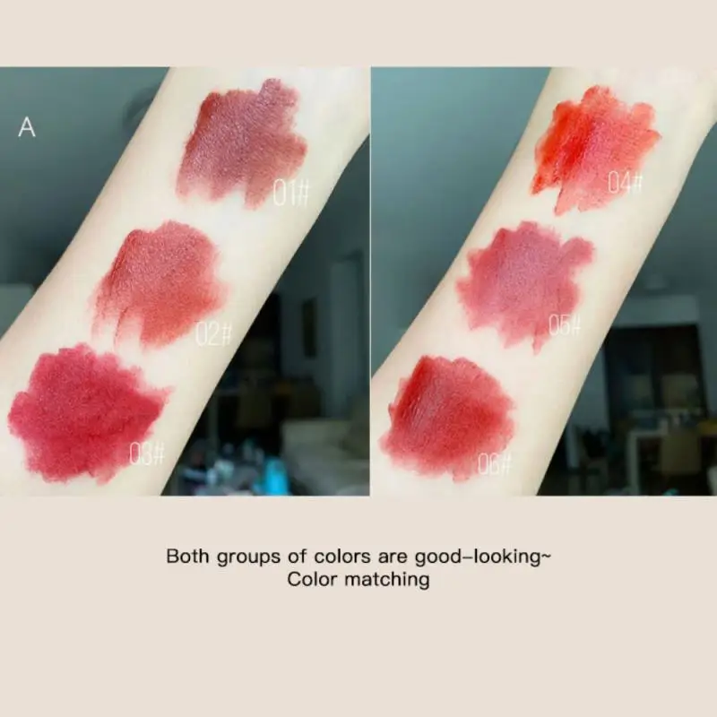 

3pcs/set Matte Lip Gloss Waterproof Non-stick Cup Lipstick Waterproof Long Lasting Not Dry Lip Makeup Lipgloss