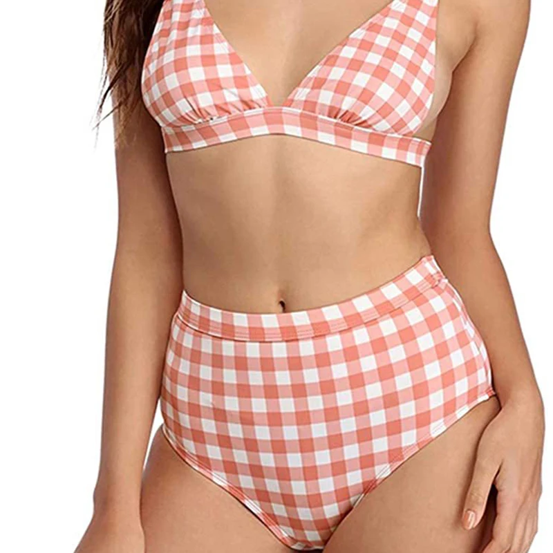 

New Ladies Beach Bikini Sexy Triangle Bag Split Swimsuit 2021 Printed Floral Pattern Ladies Bikini Swimsuit Set
