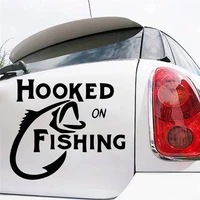 diy go fishing auto sticker funny motorcycle car styling vinyl stickers on car