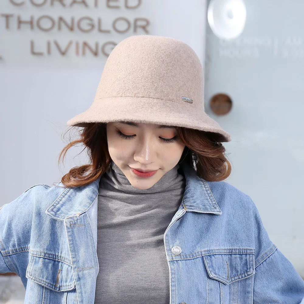 

2022 Tide Fisherman Hat Female Joker Web Celebrity Fashion POTS Hat Wool Knitting Wool Hat Tide Luxury Cashmere Hat