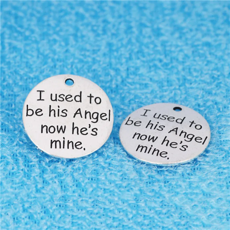 20 шт. металла высотой 25 мм я раньше был его ангелом но теперь он мой Шарм DIY круглые