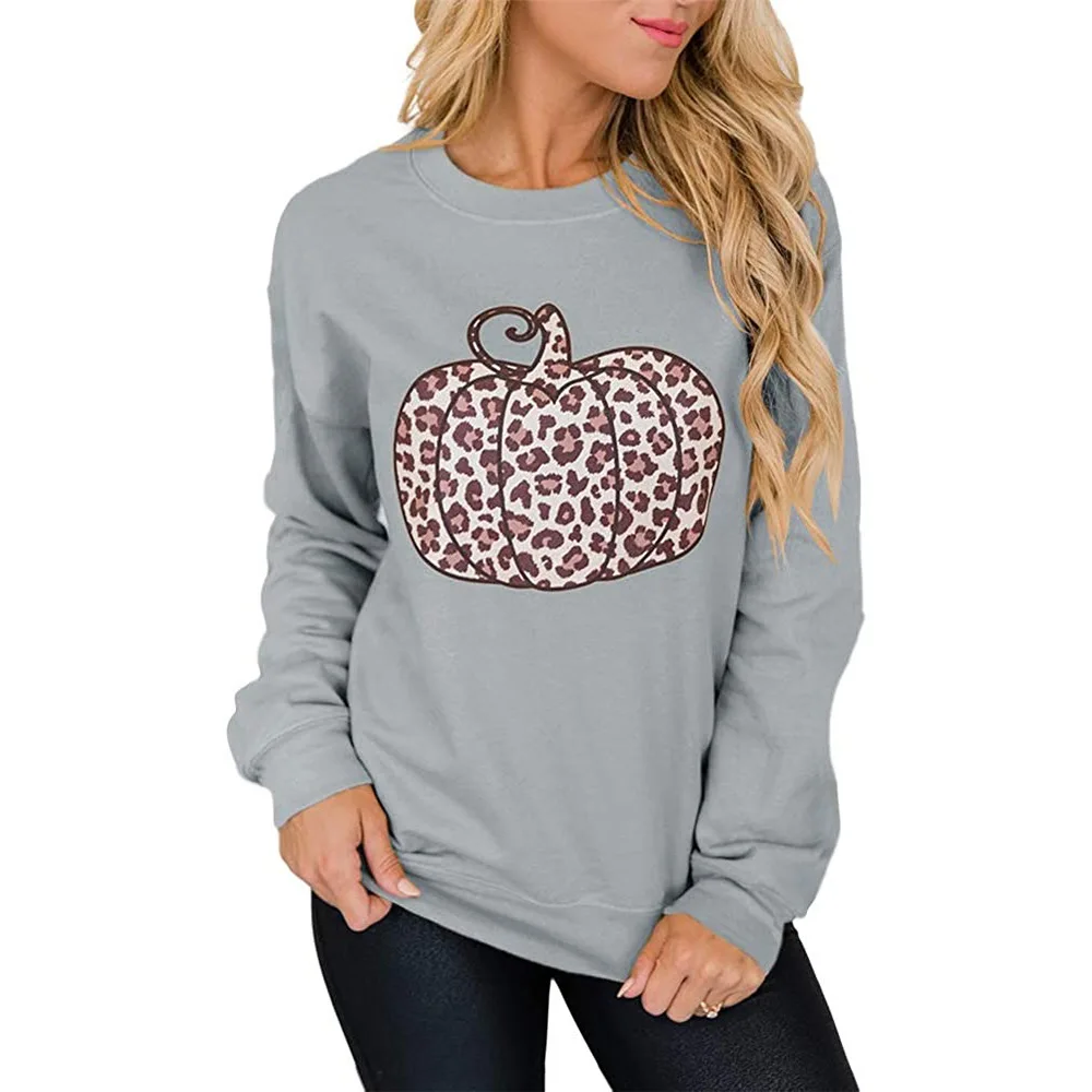 

Plus Size Women Hoodies Pumpkin Printed Sweatshirts Elegant Basin Sport Hoody Casual Hoodies Halloween Harajuku Streetwear