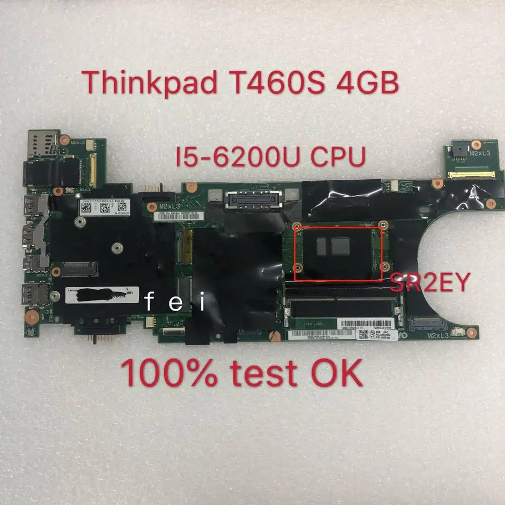 for Thinkpad T460S Laptop Motherboard CPU:i5-6200U 4G FRU 00UR992 00JT923 00JT924 00UR920 00JT925 00JT926