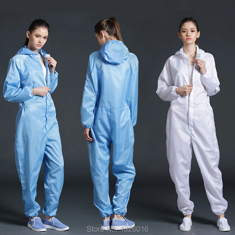 Антистатические комбинезоны чистящая одежда капюшон для чистых - Цена: 