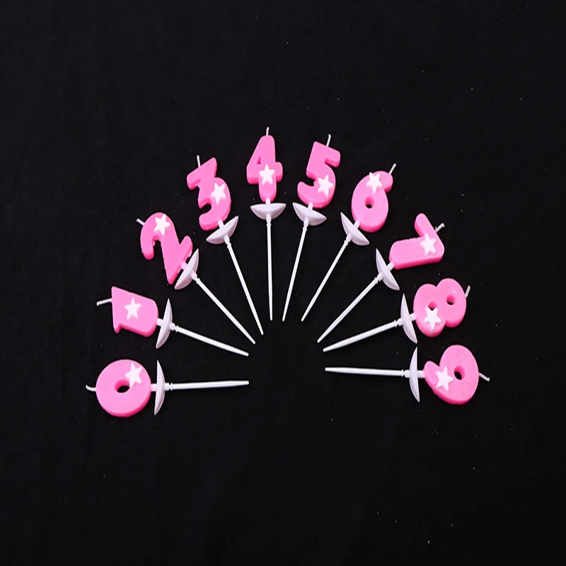 10 шт./упаковка детские свечи в виде розовой звезды|cake candle|birthday cake candlescandle decoration |