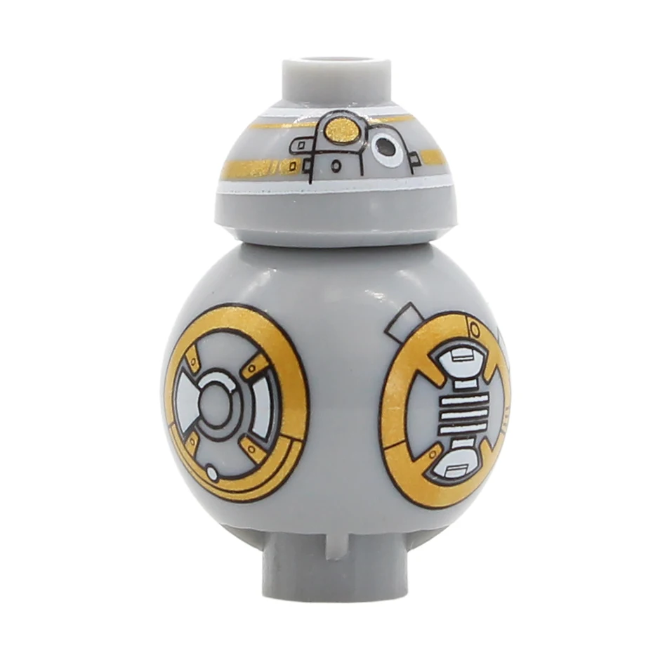 50pcs Gray Звездные Войны 50 шт./лот BB8 BB-8 2,5 см Рисунок R2D2 Набор строительных блоков Модель Кирпичи Игрушки - Цвет: 50pcs Gray