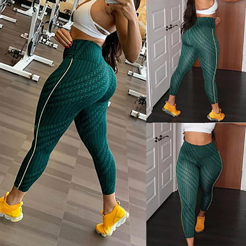 Спортивные штаны для йоги с цифровым принтом женские спортивные фитнеса