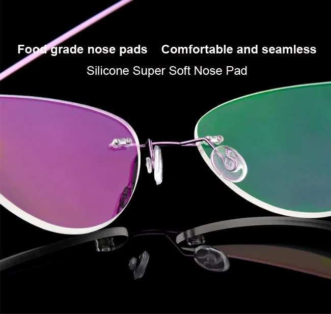 Оправа для очков женская без оправы из титанового сплава Ультралегкая