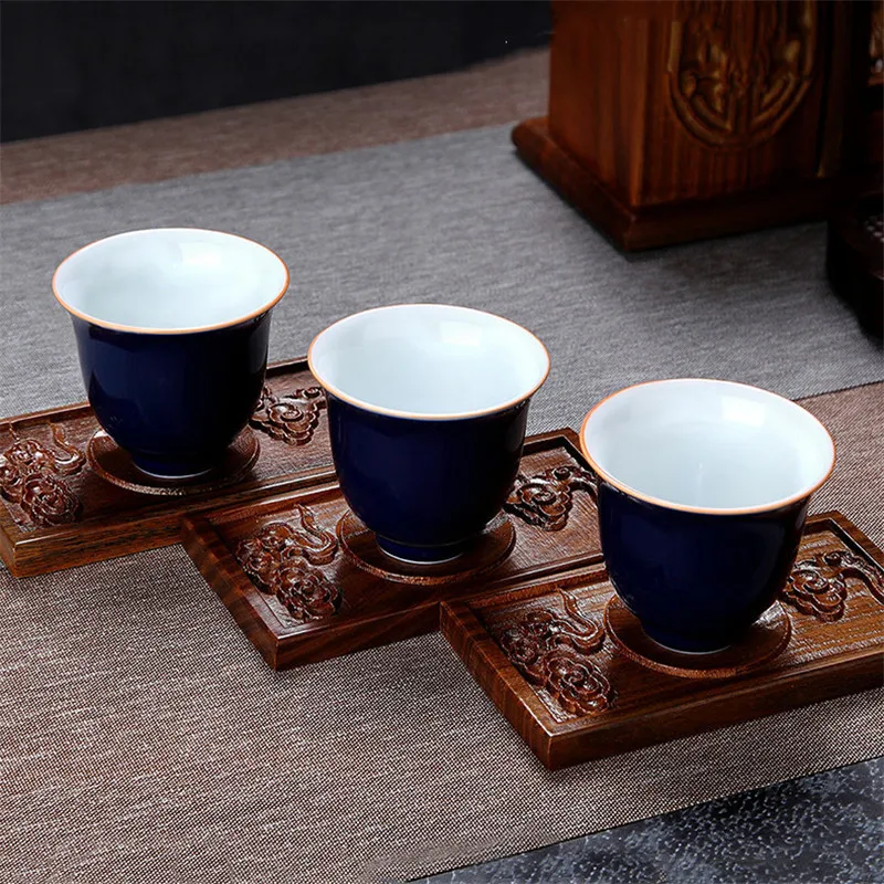 Керамическая чайная чашка креативная ручной работы из селадона Цзиндэчжэнь