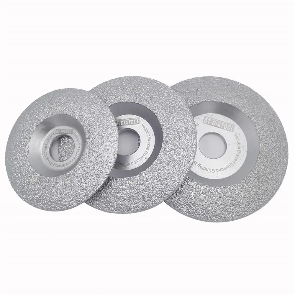 

DT-DIATOOL Dia 100mm/4" 115mm/4.5" 125mm/5" Vacuum Brazed Diamond Grinding Disc Dry or Wet For All Stone &Construction Material