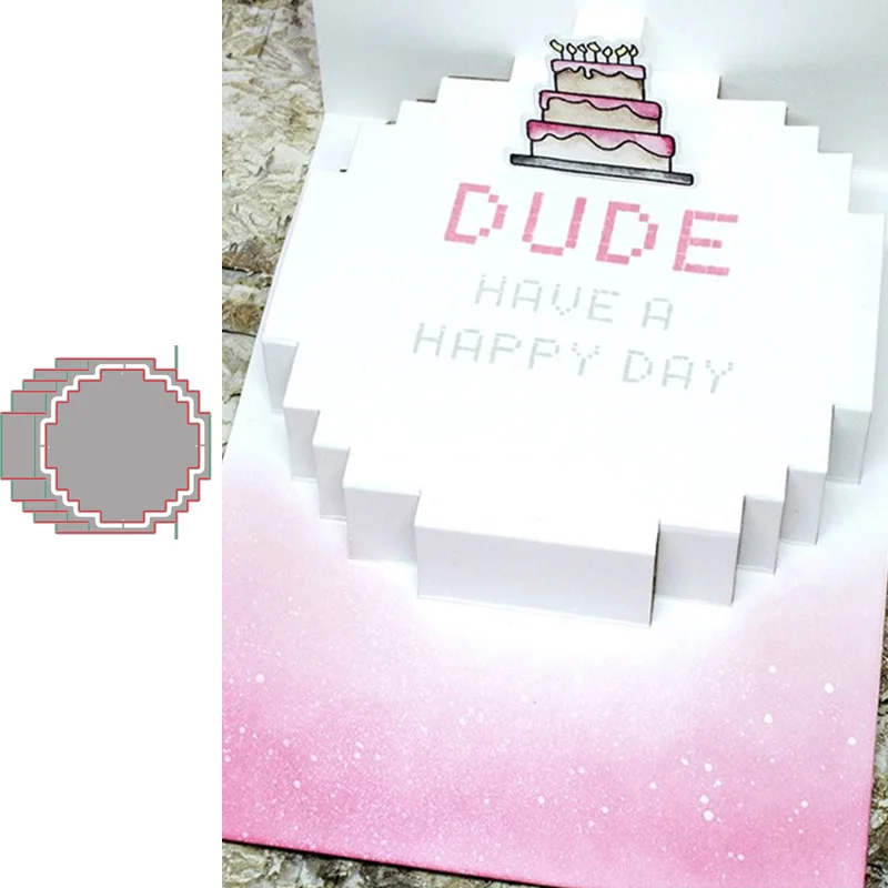 3D круглая рамка форма металлическая вырубка альбом для скрапбукинга рукоделие